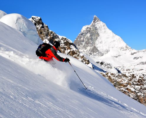 Alagna Abfahrt nach Zermatt Grenzgletscher